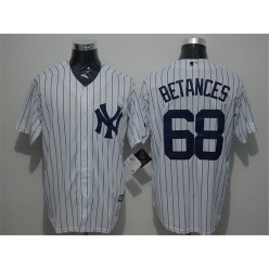MLB New York Yankees 68 Dellin Betances White Strip New Cool Base Stitched Men Jersey
