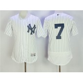 MLB New York Yankees 7 Mickey Mantle Home White 2016 Flexbase Majestic Baseball Men Jersey