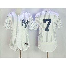 MLB New York Yankees 7 Mickey Mantle Home White 2016 Flexbase Majestic Baseball Men Jersey