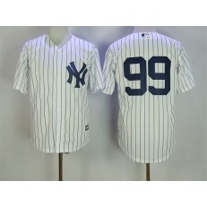 MLB New York Yankees 99 Aaron Judge No Name White Strip New Cool Base Stitched Men Jersey
