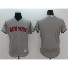 MLB New York Yankees Blank Gray Fashion Stars & Stripes 2016 Flexbase Independence Day Men Jersey