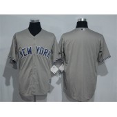 MLB New York Yankees Blank Grey New Cool Base Stitched Men Jersey
