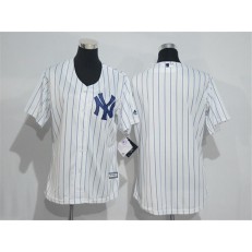 MLB New York Yankees Blank White Strip New Cool Base Stitched Men Jersey
