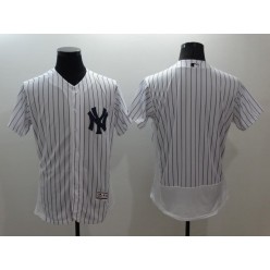 MLB New York Yankees Jersey Blank White Strip Flexbase 2016 Player Men Jersey