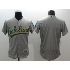 MLB Oakland Athletics Blank Grey Flexbase Authentic Collection Stitched Baseball Men Jersey