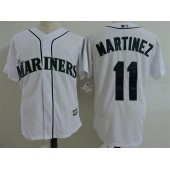 MLB Seattle Mariners 11 Edgar Martinez White New Cool Base Men Jersey