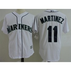 MLB Seattle Mariners 11 Edgar Martinez White New Cool Base Men Jersey