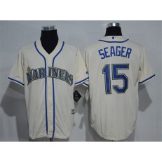 MLB Seattle Mariners 15 Kyle Seager Cream New Cool Base Stitched Men Jersey