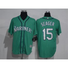 MLB Seattle Mariners 15 Kyle Seager Green New Cool Base Stitched Men Jersey