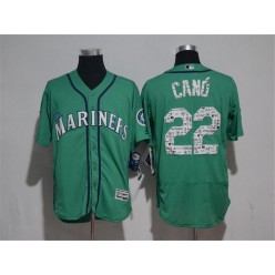 MLB Seattle Mariners 22 Robinson Cano Green 2017 Spring Training Authentic Flex Base Stitched Men Jersey