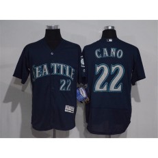 MLB Seattle Mariners 22 Robinson Cano Navy Blue 2016 Flexbase Majestic Baseball Men Jersey