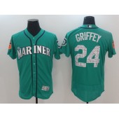 MLB Seattle Mariners 24 Ken Griffey Jr. 2017 Spring Training Flex Base Authentic Collection Stitched Baseball Men Jersey
