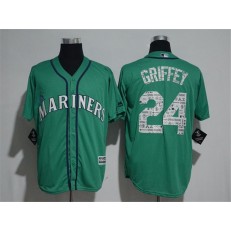 MLB Seattle Mariners 24 Ken Griffey Jr. Green 2017 Spring Training Cool Base Stitched Men Jersey