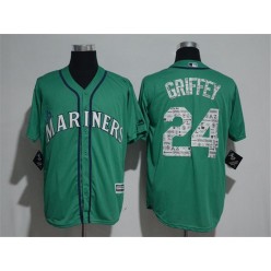 MLB Seattle Mariners 24 Ken Griffey Jr. Green 2017 Spring Training Cool Base Stitched Men Jersey