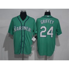 MLB Seattle Mariners 24 Ken Griffey Jr. Green New Cool Base Stitched Men Jersey