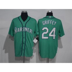 MLB Seattle Mariners 24 Ken Griffey Jr. Green New Cool Base Stitched Men Jersey