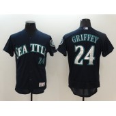 MLB Seattle Mariners 24 Ken Griffey Jr. Retired Navy Blue 2016 Flexbase Majestic Baseball Men Jersey