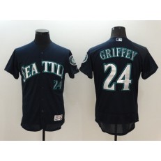 MLB Seattle Mariners 24 Ken Griffey Jr. Retired Navy Blue 2016 Flexbase Majestic Baseball Men Jersey