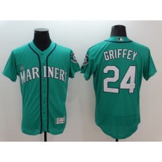 MLB Seattle Mariners 24 Ken Griffey Jr. Retired Teal Green 2016 Flexbase Majestic Baseball Men Jersey