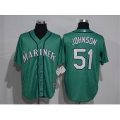 MLB Seattle Mariners 51 Randy Johnson Green New Cool Base Stitched Men Jersey
