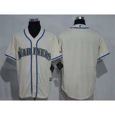 MLB Seattle Mariners Blank Cream New Cool Base Stitched Men Jersey