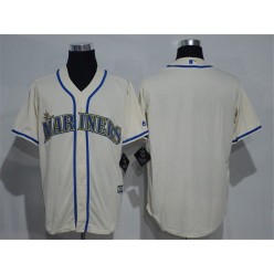 MLB Seattle Mariners Blank Cream New Cool Base Stitched Men Jersey