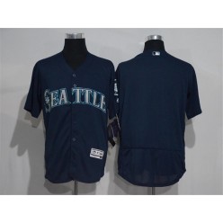 MLB Seattle Mariners Blank Navy Blue 2016 Flexbase Majestic Baseball Men Jersey