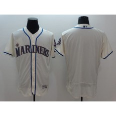 MLB Seattle Mariners Blank Retired Cream 2016 Flexbase Majestic Baseball Men Jersey