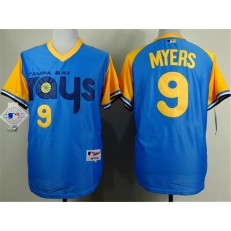 MLB Tampa Bay Rays 9 Wil Myers 1988 Light Blue Men Jersey