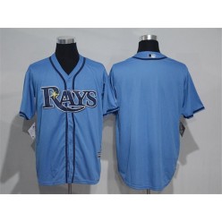 MLB Tampa Bay Rays Blank Light Blue Cool Base Majestic Baseball Men Jersey