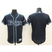 MLB Tampa Bay Rays Blank Navy Blue 2016 Flexbase Majestic Baseball Men Jersey