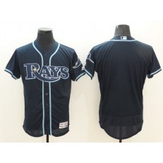 MLB Tampa Bay Rays Blank Navy Blue 2016 Flexbase Majestic Baseball Men Jersey