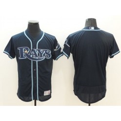 MLB Tampa Bay Rays Blank Navy Blue 2016 Flexbase Majestic Baseball Men Jersey
