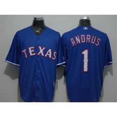 MLB Texas Rangers 1 Elvis Andrus Blue New Cool Base Men Jersey