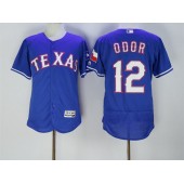 MLB Texas Rangers 12 Rougned Odor Retired Royal Blue Stitched Majestic Flex Base Men Jersey