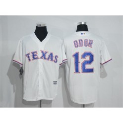 MLB Texas Rangers 12 Rougned Odor White New Cool Base Stitched Men Jersey