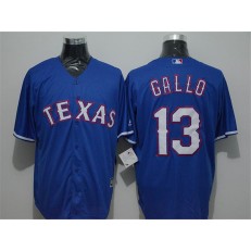 MLB Texas Rangers 13 Joey Gallo Blue New Cool Base Men Jersey