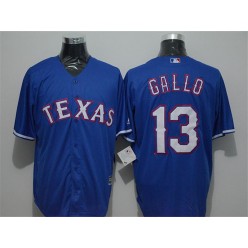 MLB Texas Rangers 13 Joey Gallo Blue New Cool Base Men Jersey