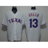 MLB Texas Rangers 13 Joey Gallo White New Cool Base Stitched Men Jersey