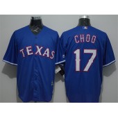 MLB Texas Rangers 17 Shin-Soo Choo Blue New Cool Base Men Jersey