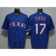 MLB Texas Rangers 17 Shin-Soo Choo Blue New Cool Base Men Jersey