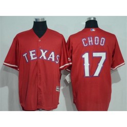 MLB Texas Rangers 17 Shin-Soo Choo Red New Cool Base Stitched Baseball Men Jersey