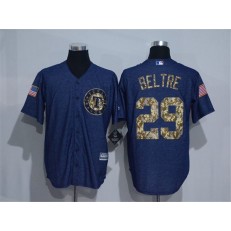 MLB Texas Rangers 29 Adrian Beltre Denim Blue Salute to Service Stitched Baseball Men Jersey
