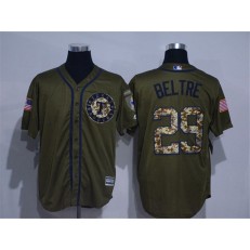 MLB Texas Rangers 29 Adrian Beltre Retired Green Salute to Service Cool Base Stitched Men Jersey
