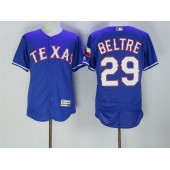MLB Texas Rangers 29 Adrian Beltre Retired Royal Blue Stitched Majestic Flex Base Men Jersey