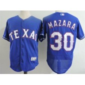MLB Texas Rangers 30 Nomar Mazara Royal Blue 2016 Flexbase Majestic Baseball Men Jersey