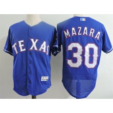 MLB Texas Rangers 30 Nomar Mazara Royal Blue 2016 Flexbase Majestic Baseball Men Jersey