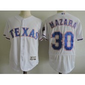 MLB Texas Rangers 30 Nomar Mazara White Home 2016 Flexbase Majestic Baseball Men Jersey