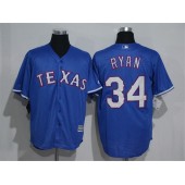 MLB Texas Rangers 34 Nolan Ryan Blue New Cool Base Men Jersey
