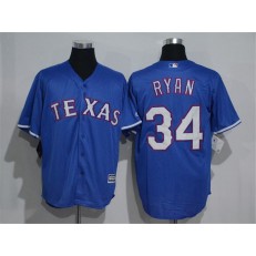 MLB Texas Rangers 34 Nolan Ryan Blue New Cool Base Men Jersey
